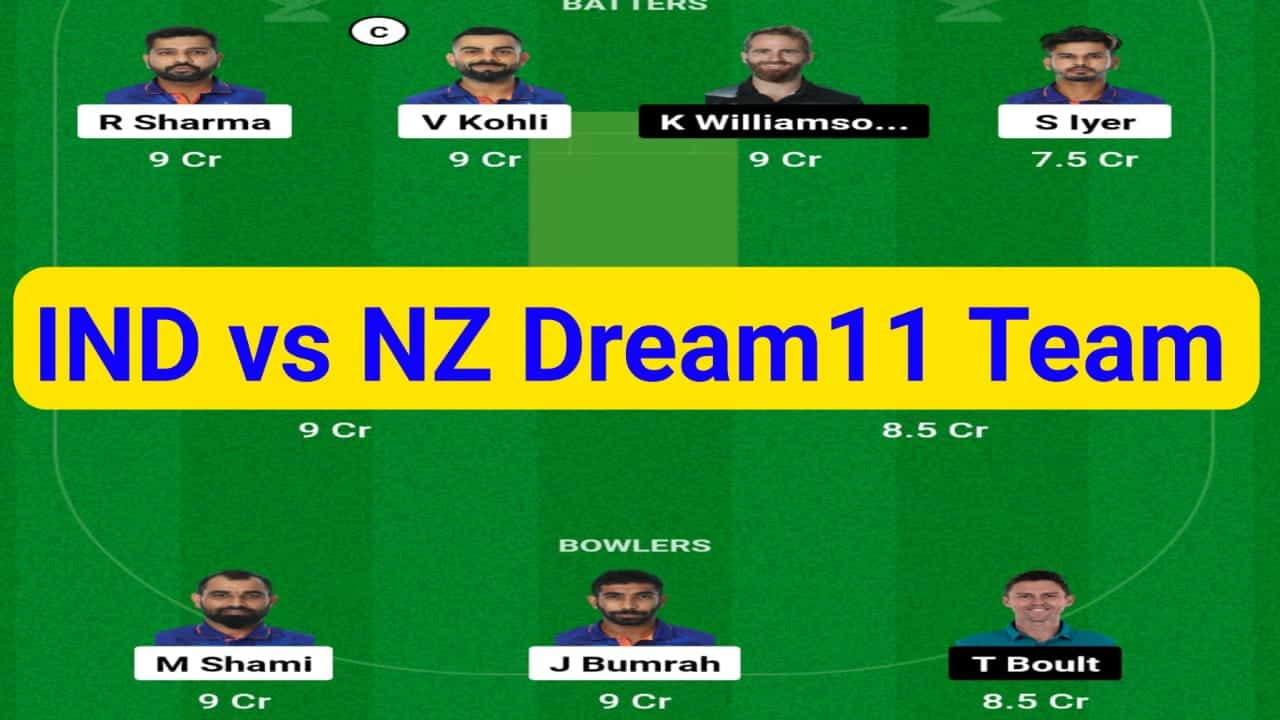 IND vs NZ Dream11 Team